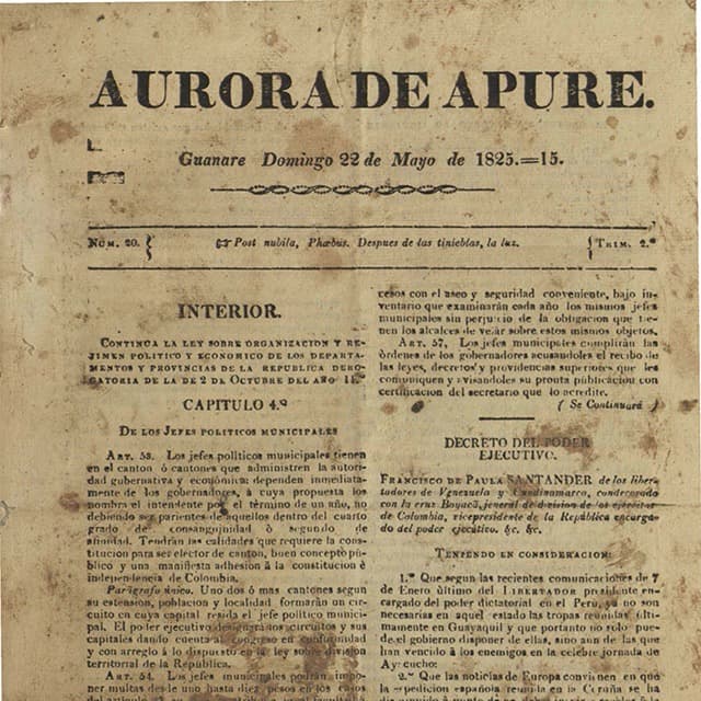 Aurora de Apure - 22 Mayo 1825 N°20