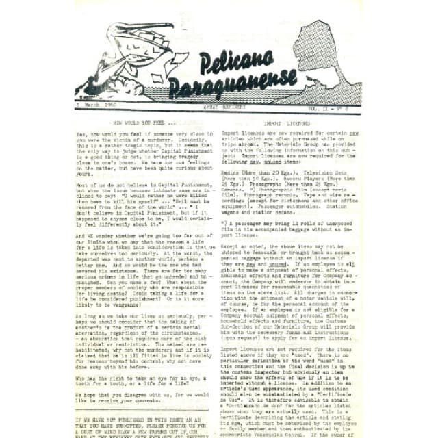 Pelicano de Paraguana - 3 Mar 1960