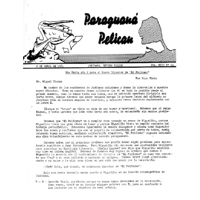 Pelicano de Paraguana - 8 Abr 1961