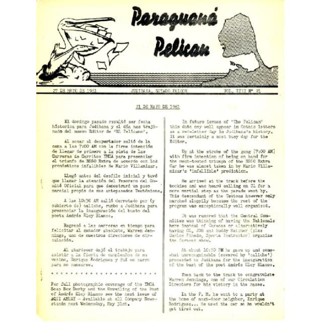 Pelicano de Paraguana - 27 May 1961