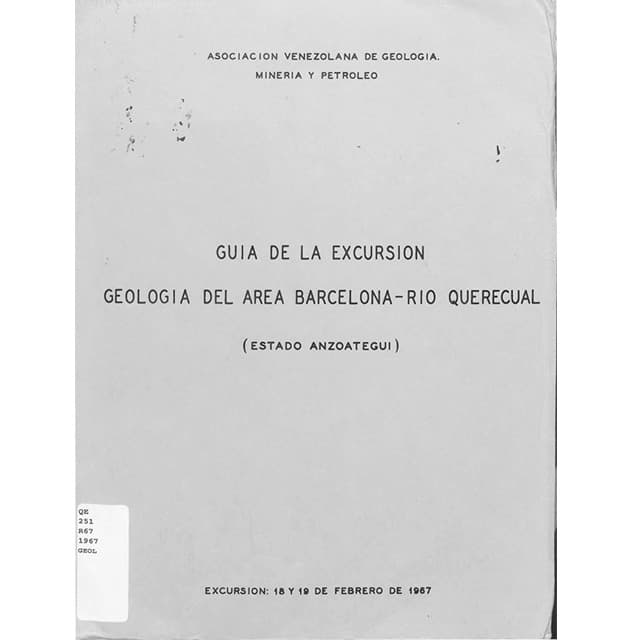 Geología Barcelona-Río Querecual Geología Barcelona-Río Querecual