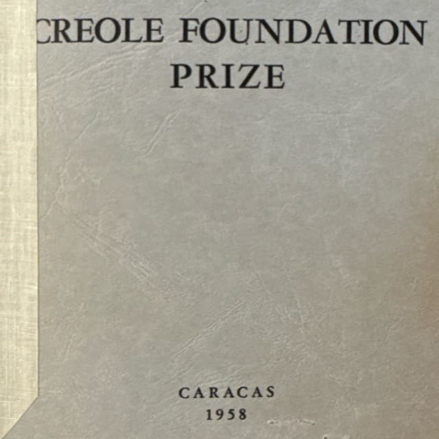 The Creole Foundation Prize 1958 The Creole Foundation Prize 1958